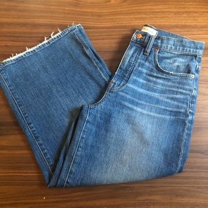 Madewell Wide Leg Crop Jeans in Finney